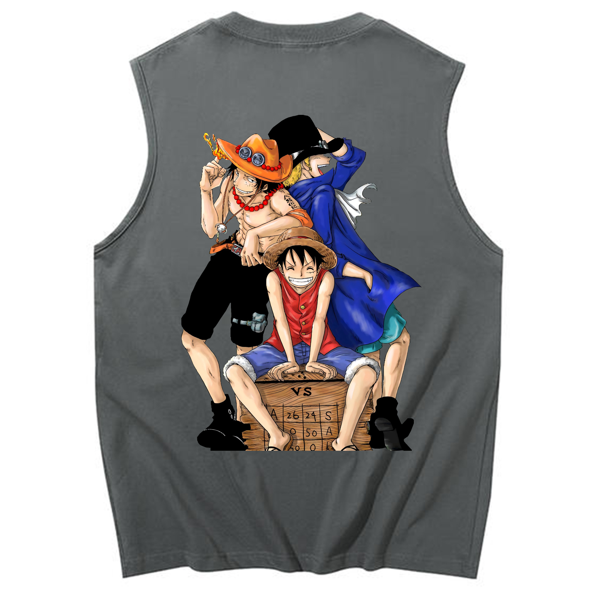 ワンピース モンキー・D・ルフィ ONE PIECE Monkey D. Luffy コットン100％タンクトップ（背面プリント）